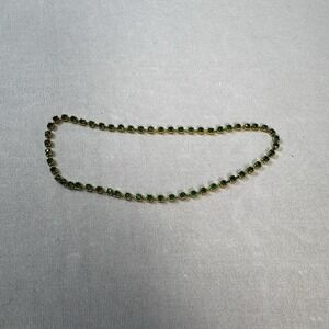Large Gold Tone With Green Square Gems Bracelet
